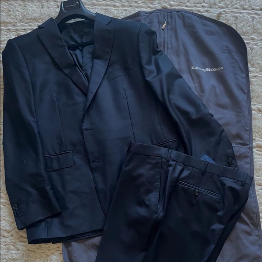 Mens Black Ermenegildo Zegna full suit